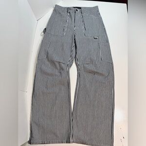 Lioness Navy and White Striped Carpenter/Cargo Pants Size Small.